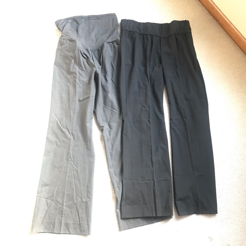 Two pairs of Gap maternity trousers size 10